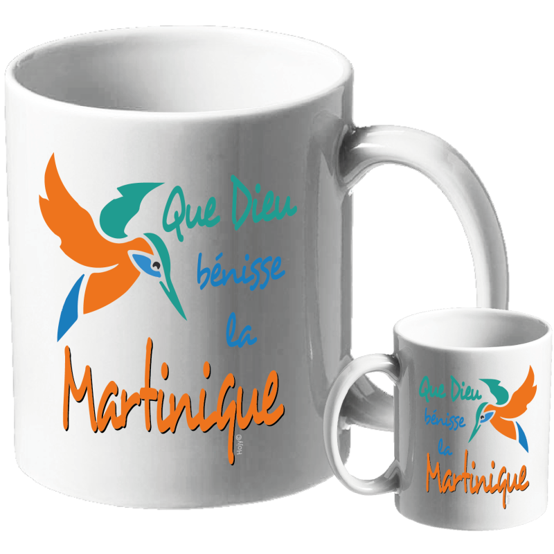 MUG BLANC THEME ETHNIQUE MARTINIQUE
