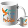 MUG BLANC THEME ETHNIQUE MARTINIQUE
