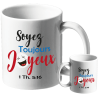 MUG BLANC THEME TYPO 1 THESSALONICIENS 5.16