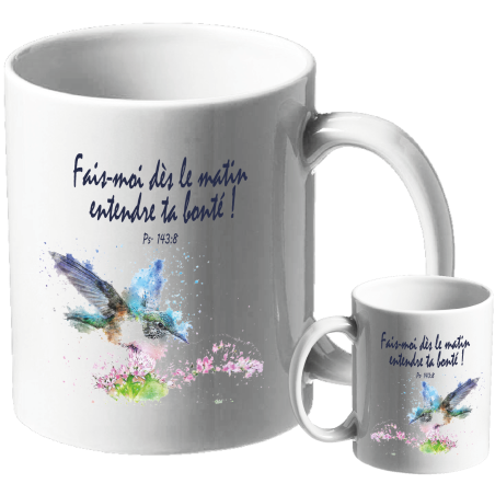 MUG BLANC THEME ANIMAUX PSAUME 143.8