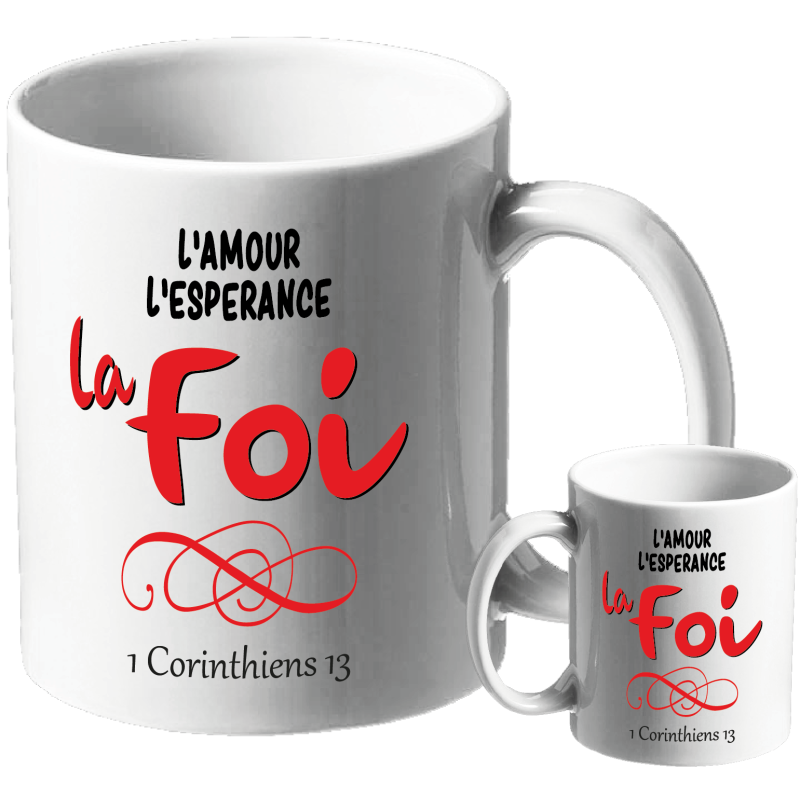 MUG BLANC TYPO 1 CORINTHIENS 13