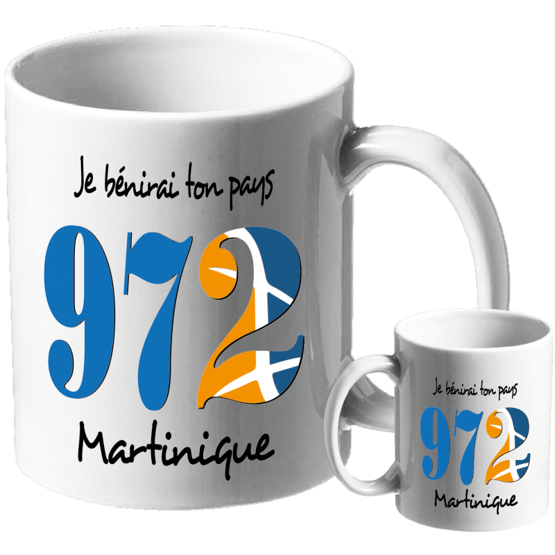 MUG BLANC THEME ETHNIQUE. MARTINIQUE