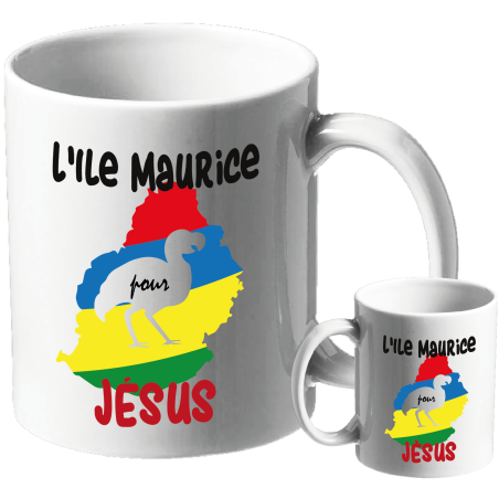 MUG BLANC THEME ETHNIQUE. ILE MAURICE