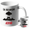 MUG BLANC THEME ETHNIQUE. LA REUNION