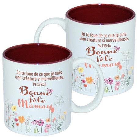 MUG BICOLORE  FETE DES MERES PSAUME 139.14