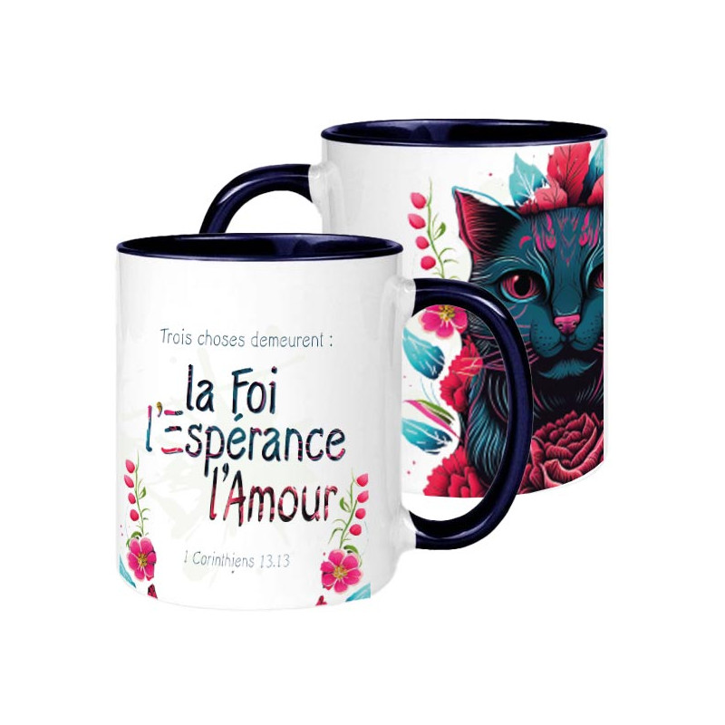 MUG BICOLORE ANIMAUX 1 CORINTIENS 13.13