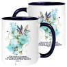 MUG BICOLORE THEME FLORAL JOB 5.9