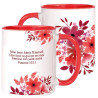 MUG BICOLORE THEME FLORAL PSAUME 103.1