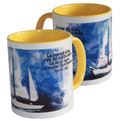 MUG BICOLORE THEME MARIN PSAUME 95.5