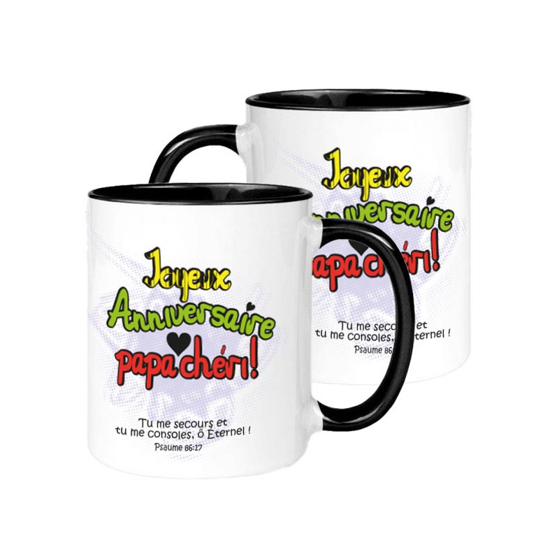 MUG BICOLORE ANNIVERSAIRE PSAUME 86