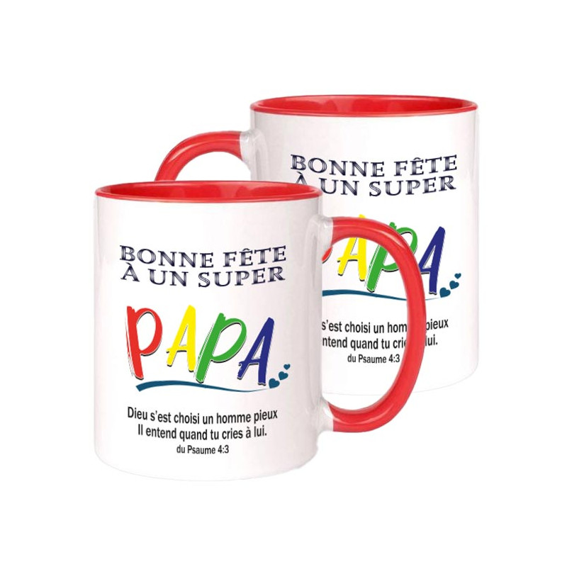 MUG BICOLORE FÊTE DES PERES PSAUME 4