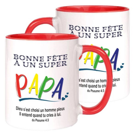 MUG BICOLORE FÊTE DES PERES PSAUME 4