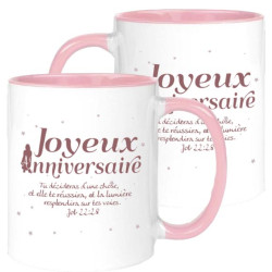 MUG BICOLORE ANNIVERSAIRE JOB 22