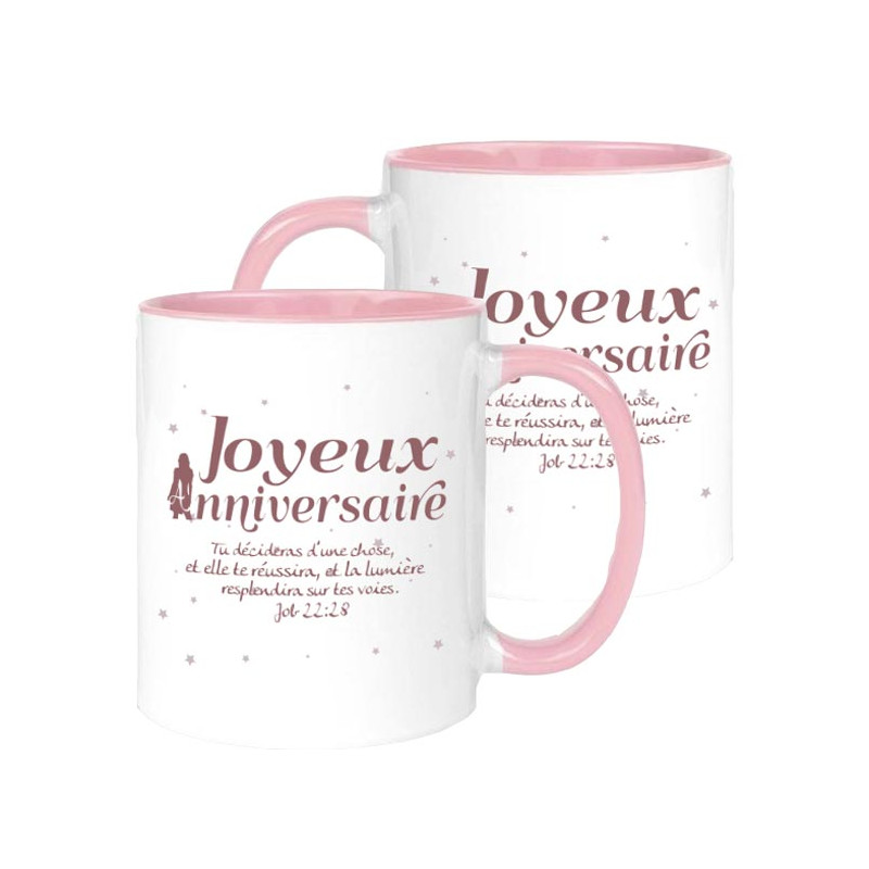 MUG BICOLORE ANNIVERSAIRE JOB 22