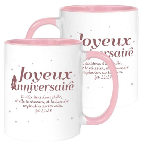MUG BICOLORE ANNIVERSAIRE JOB 22