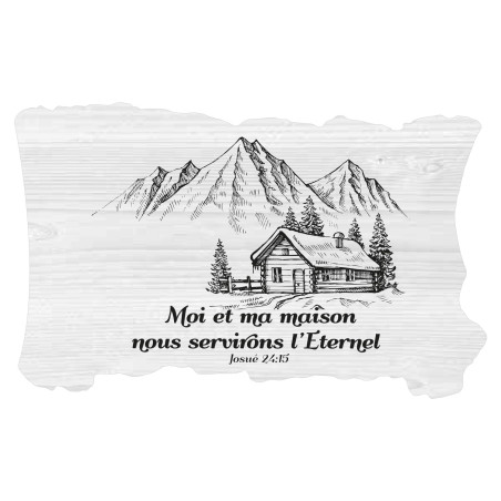MAISON ET MONTAGNES CADRE STYLE PARCHEMIN