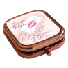 LOVE MOM BAISER FOND ROSE MAMAN MIROIR CARRE METAL