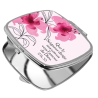 THEME FLORAL MIROIR CARRE METAL