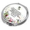THEME FLORAL MIROIR ROND METAL. CHROME