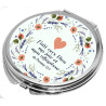 COURONNE FLEURS MIROIR ROND METAL