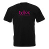 TEE-SHIRT COTON NOIR- ICHTUS SON OF GOD AND SAVIOR. FUCHSIA