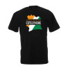 TEE-SHIRT COTON NOIR CÔTE D'IVOIRE. DOS