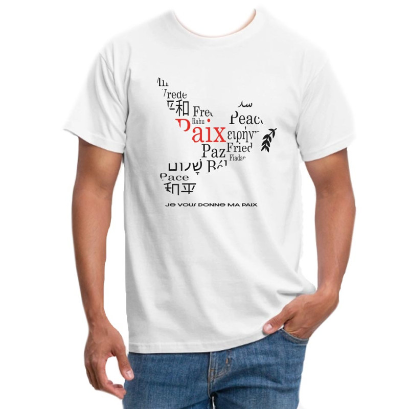 TEE-SHIRT RPET POLYESTER - JE VOUS LAISSE MA PAIX