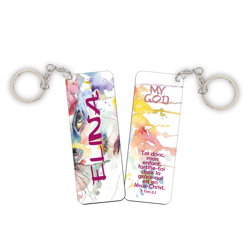 PORTE-CLES PRENOM ELINA. 2 TIMOTHEE 2