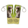 PORTE-CLES ALU THEME ANIMAUX CHATON