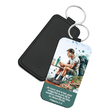 PORTE-CLES SIMILI THEME SPORT RANDONNEUR