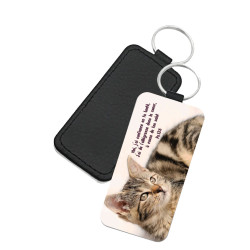 PORTE-CLES SIMILI THEME ANIMAUX CHATON