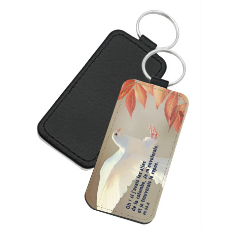 PORTE-CLES SIMILI THEME ANIMAUX COLOMBE