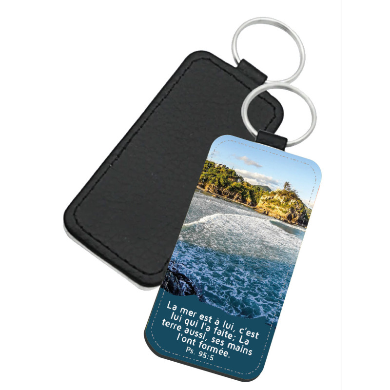 PORTE-CLES SIMILI THEME PAYSAGE MER ET RIVAGE