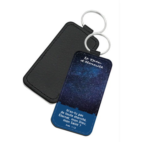 PORTE-CLES SIMILI THEME COSMOS NUIT ETOILEE