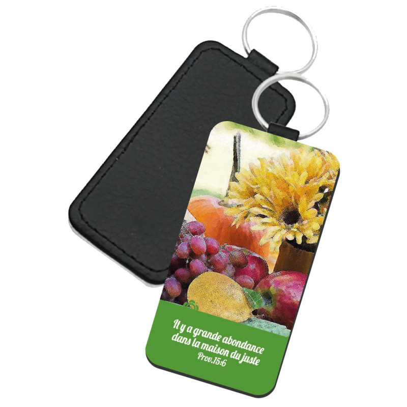 PORTE-CLES SIMILI THEME NATURE FRUITS