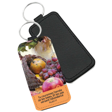 PORTE-CLES SIMILI THEME NATURE FRUITS