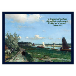 VUE SUR LE GEESTBRUG AFFICHE LAMINEE. BLACK BLUE