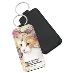 PORTE-CLES SIMILI THEME ANIMAUX CHAT