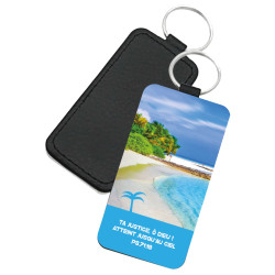 PORTE-CLES SIMILI THEME PAYSAGE MER ET PLAGE