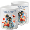 TASSE POLYMERE POUR ENFANT THEME FILLETTE ET CHIOT