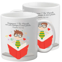 TASSE POLYMERE POUR ENFANT THEME GARCON LIVRE
