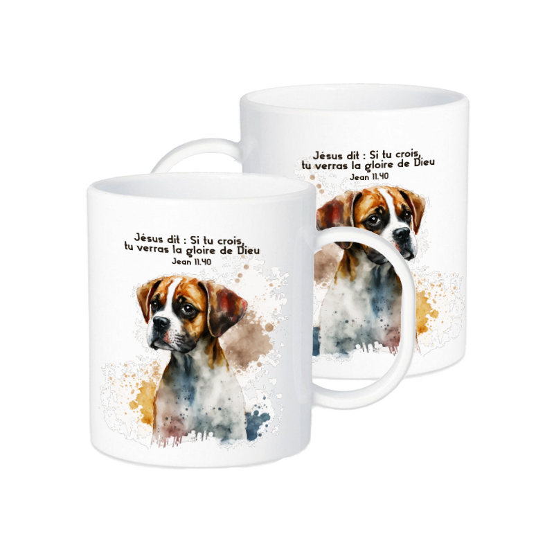 TASSE POLYMERE POUR ENFANT THEME CHIEN