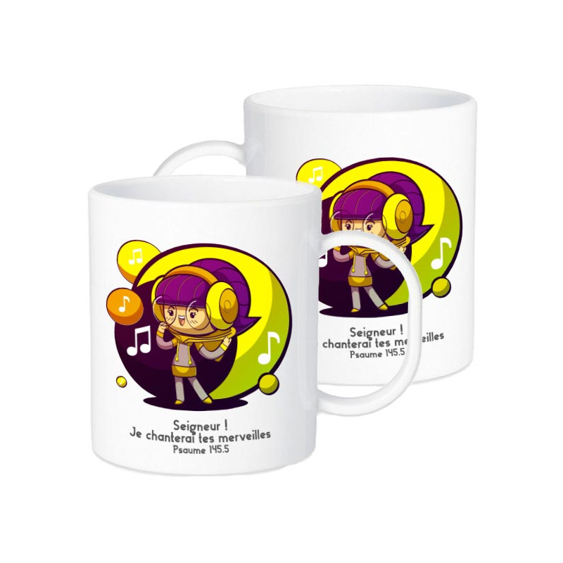 TASSE POLYMERE POUR ENFANT THEME MUSIQUE