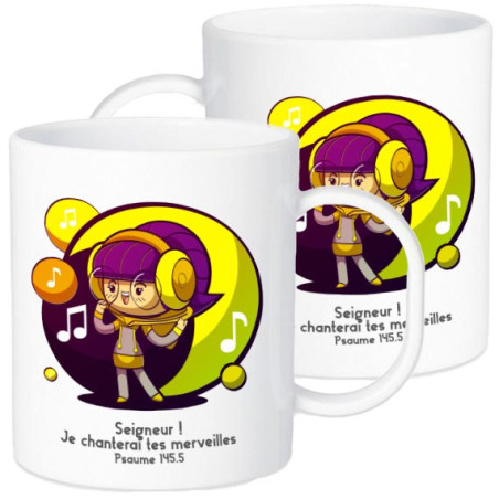 TASSE POLYMERE POUR ENFANT THEME MUSIQUE