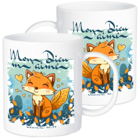 TASSE POLYMERE POUR ENFANT THEME RENARD