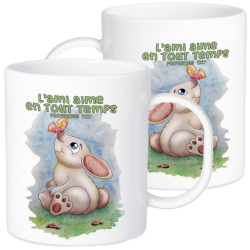 TASSE POLYMERE POUR ENFANT THEME LAPIN