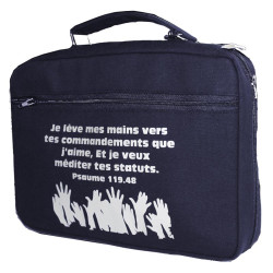 POCHETTE BIBLE TISSU COTON UNI