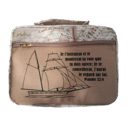 POCHETTE BIBLE TISSU COTON IMPRIME