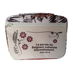 POCHETTE BIBLE TISSU COTON IMPRIME