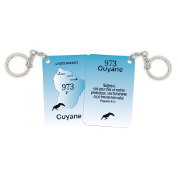 PORTE-CLES METAL 60X40 MM. LA GUYANE